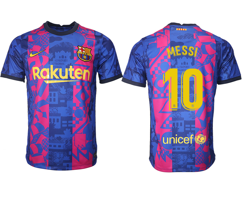 Men 2021-2022 Club Barcelona blue training suit aaa version #10 Soccer Jerseys->barcelona jersey->Soccer Club Jersey